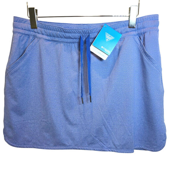 Columbia PFG Mini Skirt Women's Reel Relaxed Pull-On UPF 50 Sx Large Blue NEW - Picture 1 of 10